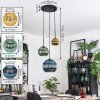 Koyoto Suspension, Boule lumineuse, Suspension, Suspension grappe 30 cm Bleu, Or, Vert, 3 lumières