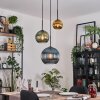 Koyoto Suspension, Boule lumineuse, Suspension, Suspension grappe 30 cm Bleu, Or, Vert, 3 lumières