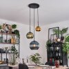 Koyoto Suspension, Boule lumineuse, Suspension, Suspension grappe 30 cm Bleu, Or, Vert, 3 lumières