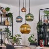 Koyoto Suspension, Boule lumineuse, Suspension Bleu, Or, Vert, Cuivré, 4 lumières