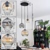 Ripoll Suspension, Boule lumineuse, Suspension grappe Ambre, Clair, Fumé, 3 lumières