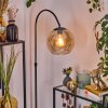 Koyoto Lampadaire Chrome, Noir, 1 lumière