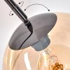 Koyoto Lampadaire Chrome, Noir, 1 lumière