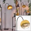 Koyoto Lampadaire Chrome, Noir, 1 lumière