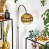 Koyoto Lampadaire Chrome, Noir, 1 lumière