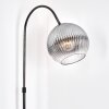 Koyoto Lampadaire Chrome, Noir, 1 lumière