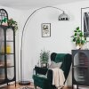 Baloca Lampadaire Chrome, Noir, 1 lumière