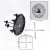 Gastor Plafonnier, Boule lumineuse 45 cm Fumé, 5 lumières