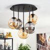 Gastor Plafonnier, Boule lumineuse 45 cm Ambre, Fumé, 5 lumières