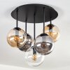 Gastor Plafonnier, Boule lumineuse 45 cm Ambre, Clair, Fumé, 5 lumières