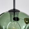 Ripoll Suspension, Boule lumineuse, Suspension grappe Bleu, Vert, Cuivré, 3 lumières