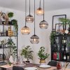 Koyoto Suspension, Boule lumineuse, Suspension grappe Ambre, Clair, Fumé, 5 lumières