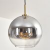 Koyoto Suspension, Boule lumineuse, Suspension Or, Noir, 1 lumière