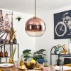 Koyoto Suspension, Boule lumineuse, Suspension Or, Noir, 1 lumière