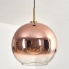 Koyoto Suspension, Boule lumineuse, Suspension Or, Noir, 1 lumière