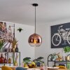 Koyoto Suspension, Boule lumineuse, Suspension Or, Noir, 1 lumière