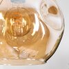Ripoll Suspension, Boule lumineuse, Suspension grappe Ambre, Or, Cuivré, Fumé, 4 lumières
