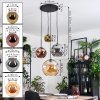 Ripoll Suspension, Boule lumineuse, Suspension grappe Ambre, Or, Cuivré, Fumé, 4 lumières