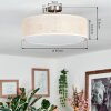 Foggia Plafonnier Nickel mat, 3 lumières