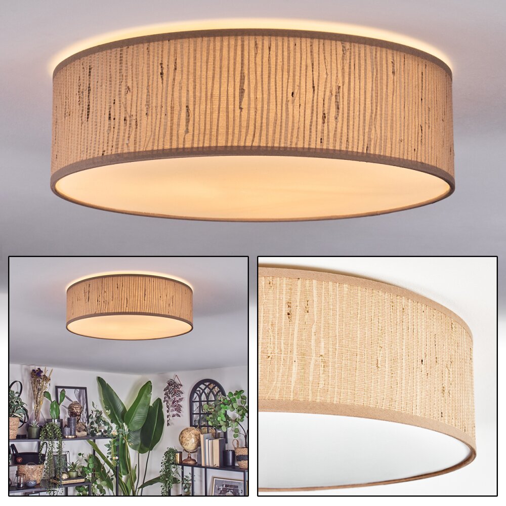 Antillo Plafonnier Brun, Écru, Blanc, 3 lumières main product photo