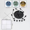 Koyoto Suspension, Boule lumineuse, Suspension grappe 45 cm Bleu, Or, Vert, 5 lumières