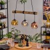 Ripoll Suspension, Boule lumineuse, Suspension Écru, Noir, 3 lumières
