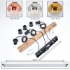 Ripoll Suspension, Boule lumineuse, Suspension Écru, Noir, 3 lumières
