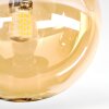 Chehalis Plafonnier, Boule lumineuse Ambre, Fumé, 3 lumières