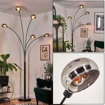 Nikkala Lampadaire Noir, 5 lumières