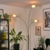 Nikkala Lampadaire Chrome, Blanc, 3 lumières