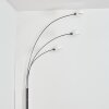Nikkala Lampadaire Chrome, Blanc, 3 lumières