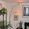 Nikkala Lampadaire Chrome, Blanc, 3 lumières