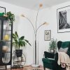 Nikkala Lampadaire Chrome, Blanc, 3 lumières