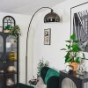 Baloca Lampadaire, Lampadaires arc Chrome, Noir, 1 lumière