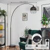 Baloca Lampadaire Chrome, Noir, 1 lumière