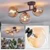 Chehalis Plafonnier, Boule lumineuse Ambre, Clair, 3 lumières