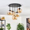 Koyoto Plafonnier, Boule lumineuse 45 cm Ambre, 5 lumières
