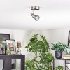 Firan Plafonnier, Spot de plafond LED Chrome, Nickel mat, 1 lumière