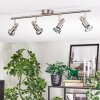 Firan Plafonnier, Spot de plafond LED Chrome, Nickel mat, 4 lumières