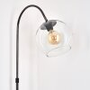 Koyoto Lampadaire Chrome, Noir, 1 lumière