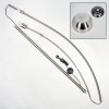 Baloca Lampadaire, Lampadaires arc Nickel mat, Noir, 1 lumière