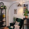 Baloca Lampadaire, Lampadaires arc Nickel mat, Noir, 1 lumière