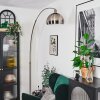 Baloca Lampadaire Nickel mat, Noir, 1 lumière