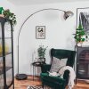 Baloca Lampadaire Nickel mat, Noir, 1 lumière