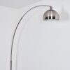 Baloca Lampadaire Nickel mat, Noir, 1 lumière