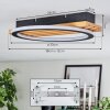 Pompu Plafonnier LED Écru, Noir, 1 lumière