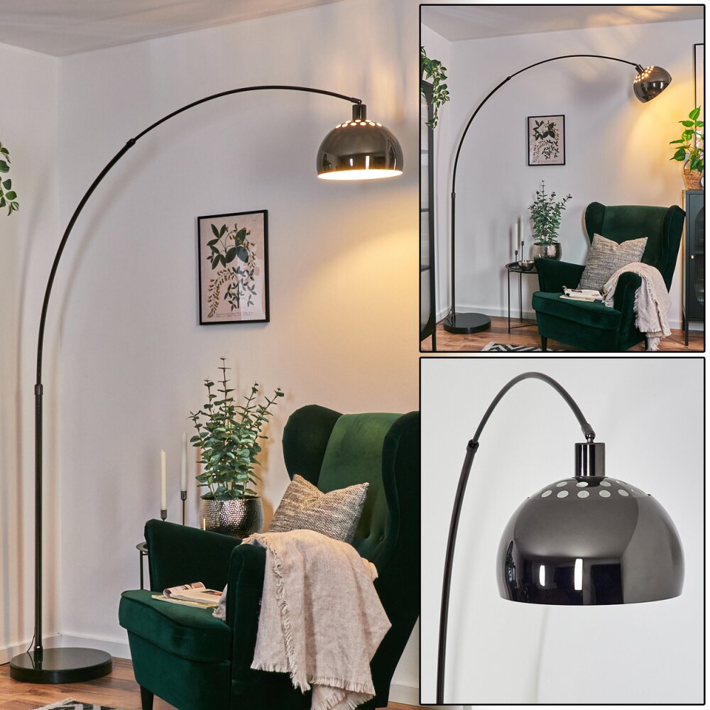 Baloca Lampadaire Chrome, Noir, 1 lumière main product photo
