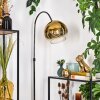 Koyoto Lampadaire Chrome, Noir, 1 lumière