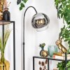 Koyoto Lampadaire Chrome, Noir, 1 lumière