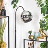Koyoto Lampadaire Chrome, Noir, 1 lumière
